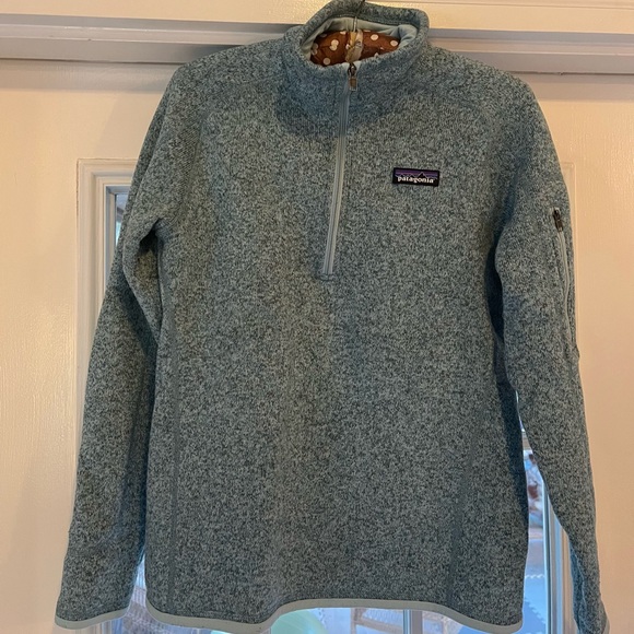 EUC—Women's Better Sweater® 1/4-Zip Fleece in Hawthorne Blue - Picture 4 of 9